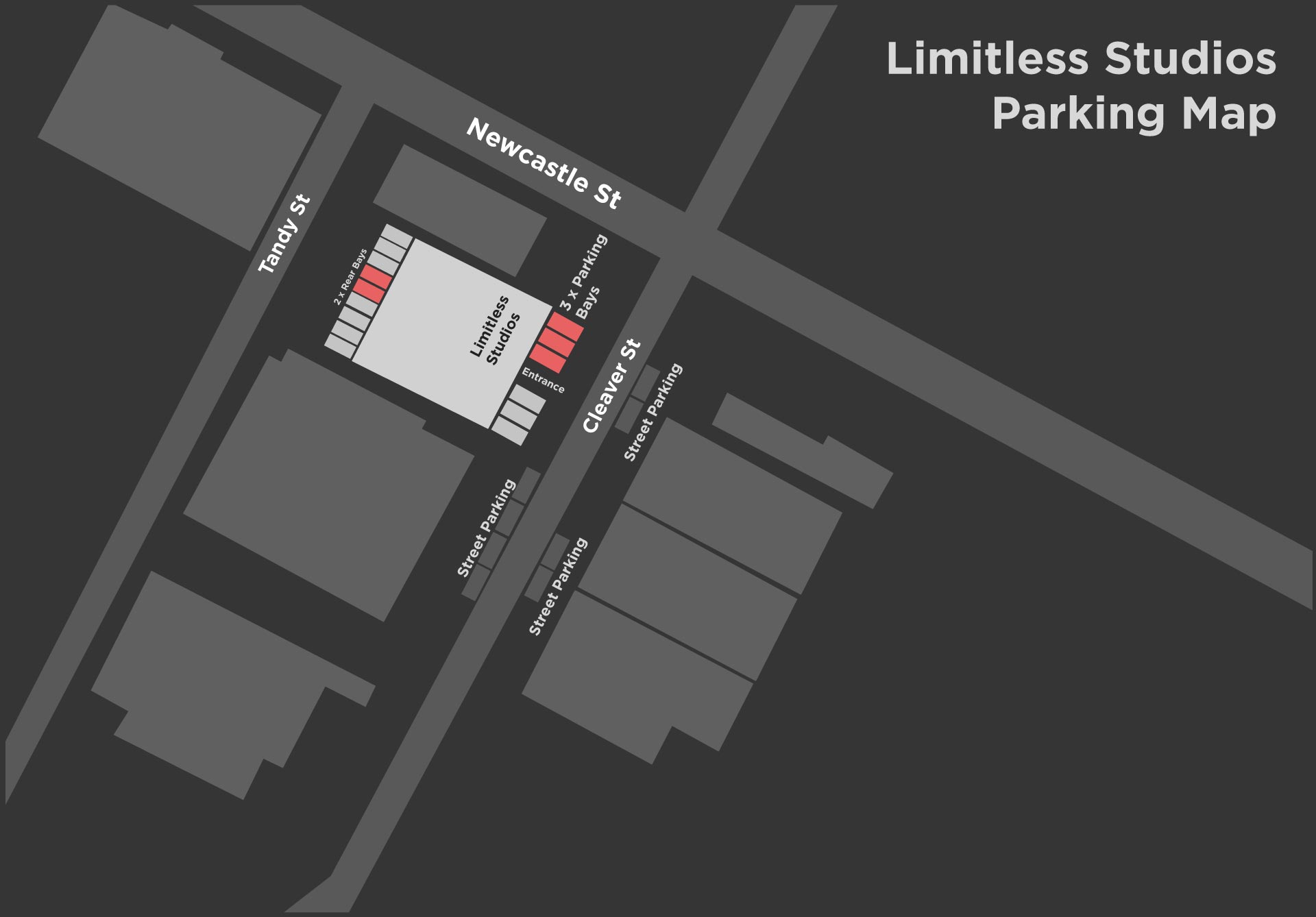 Video Production Studio Parking Map